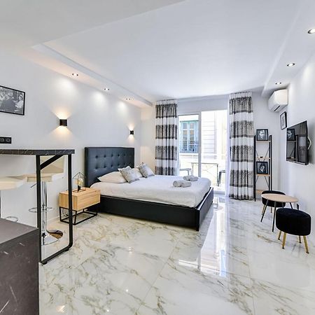 Large Studio - 50M Cannes Beach - Terrace Sea View Bagian luar foto