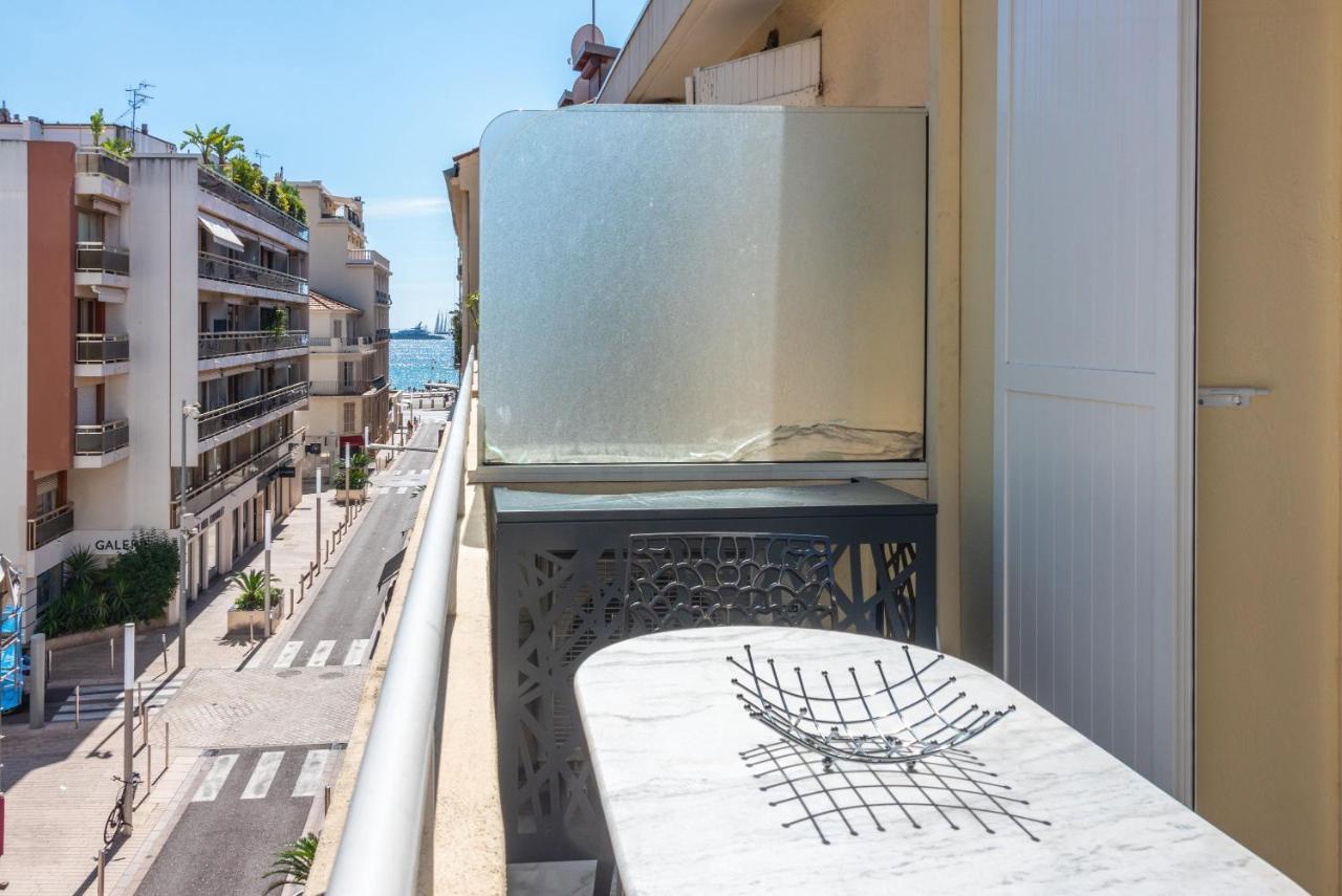 Large Studio - 50M Cannes Beach - Terrace Sea View Bagian luar foto