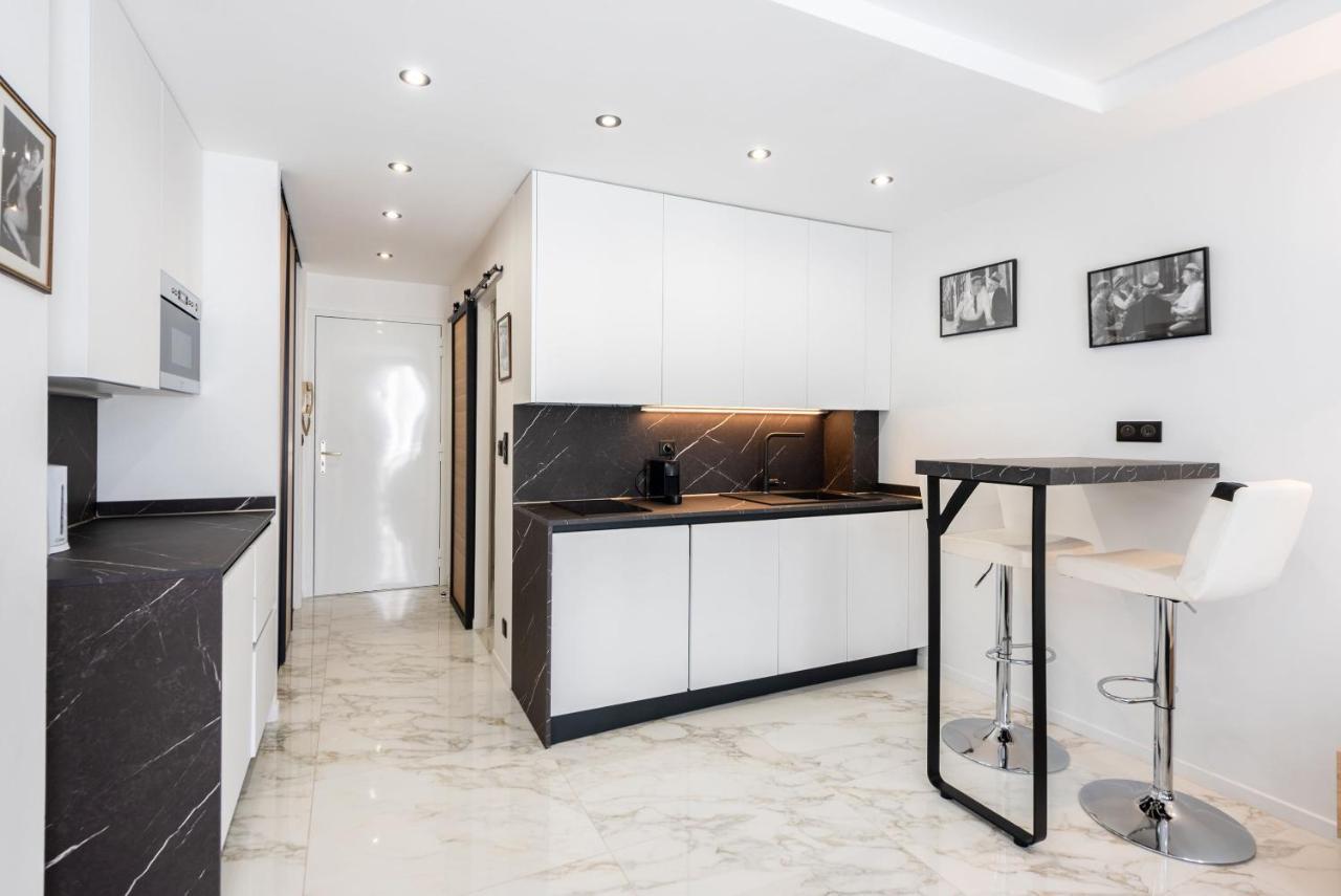 Large Studio - 50M Cannes Beach - Terrace Sea View Bagian luar foto